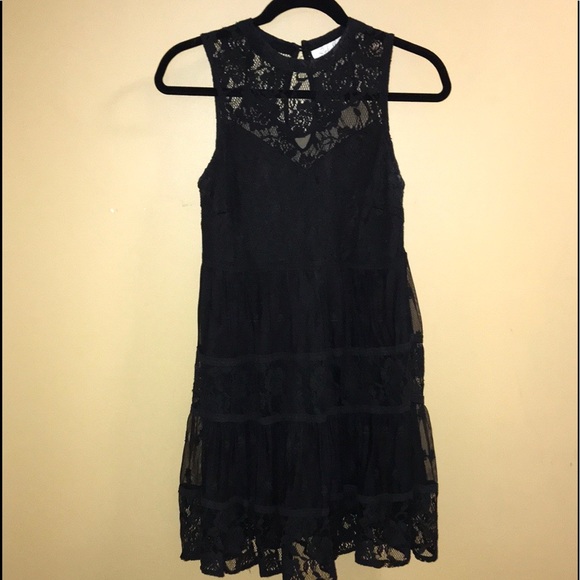 Rebellion dress black lace keyhole back lining M - Picture 8 of 8
